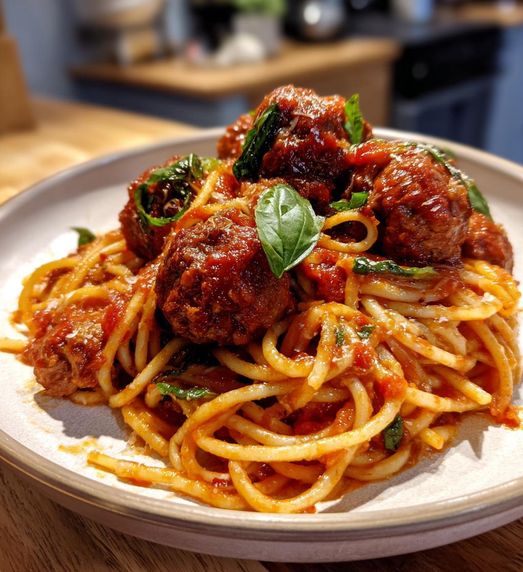 Spaghetti mit Fleischbällchen