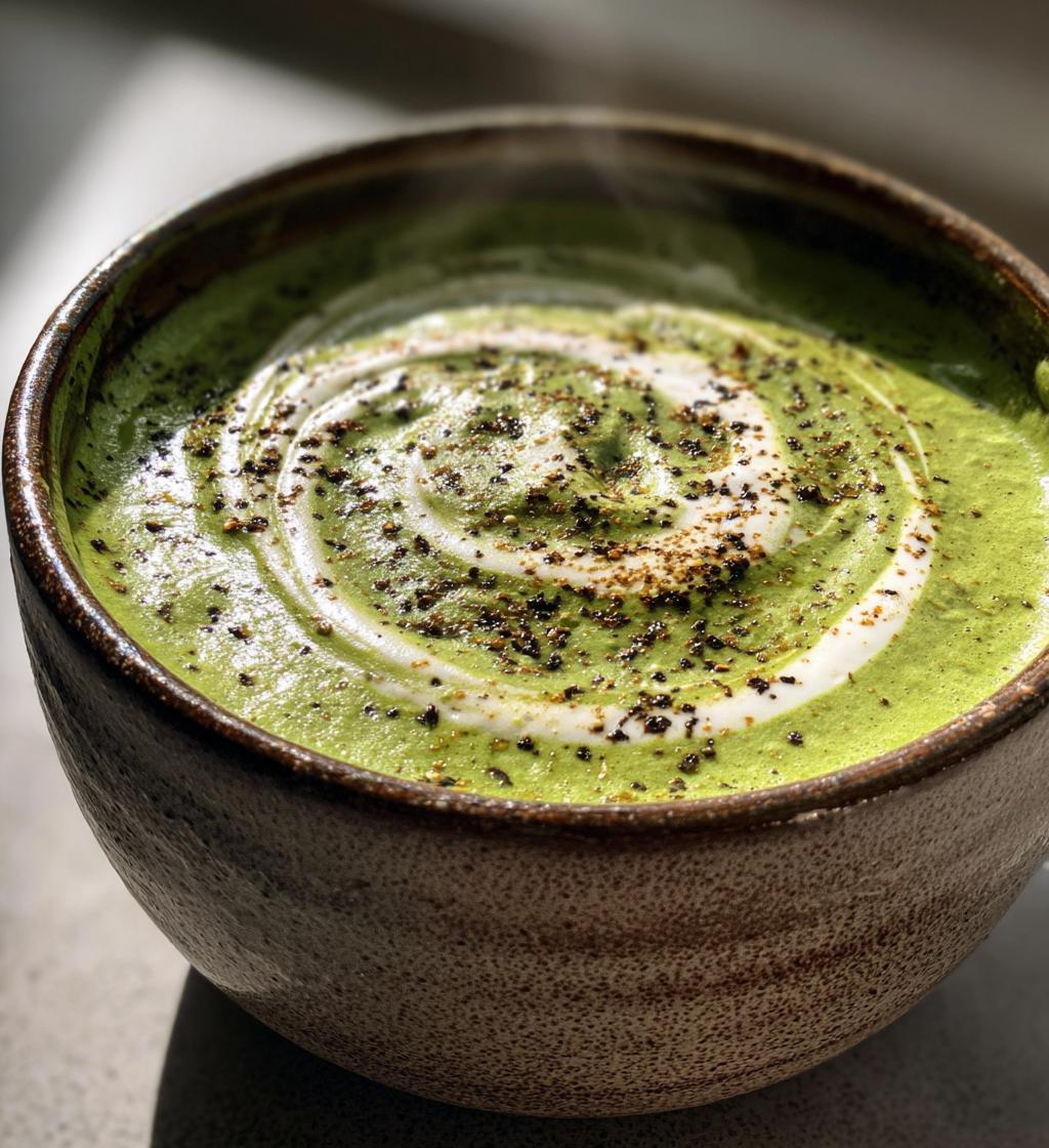 Spinat- und Artischockensuppe - detail 1