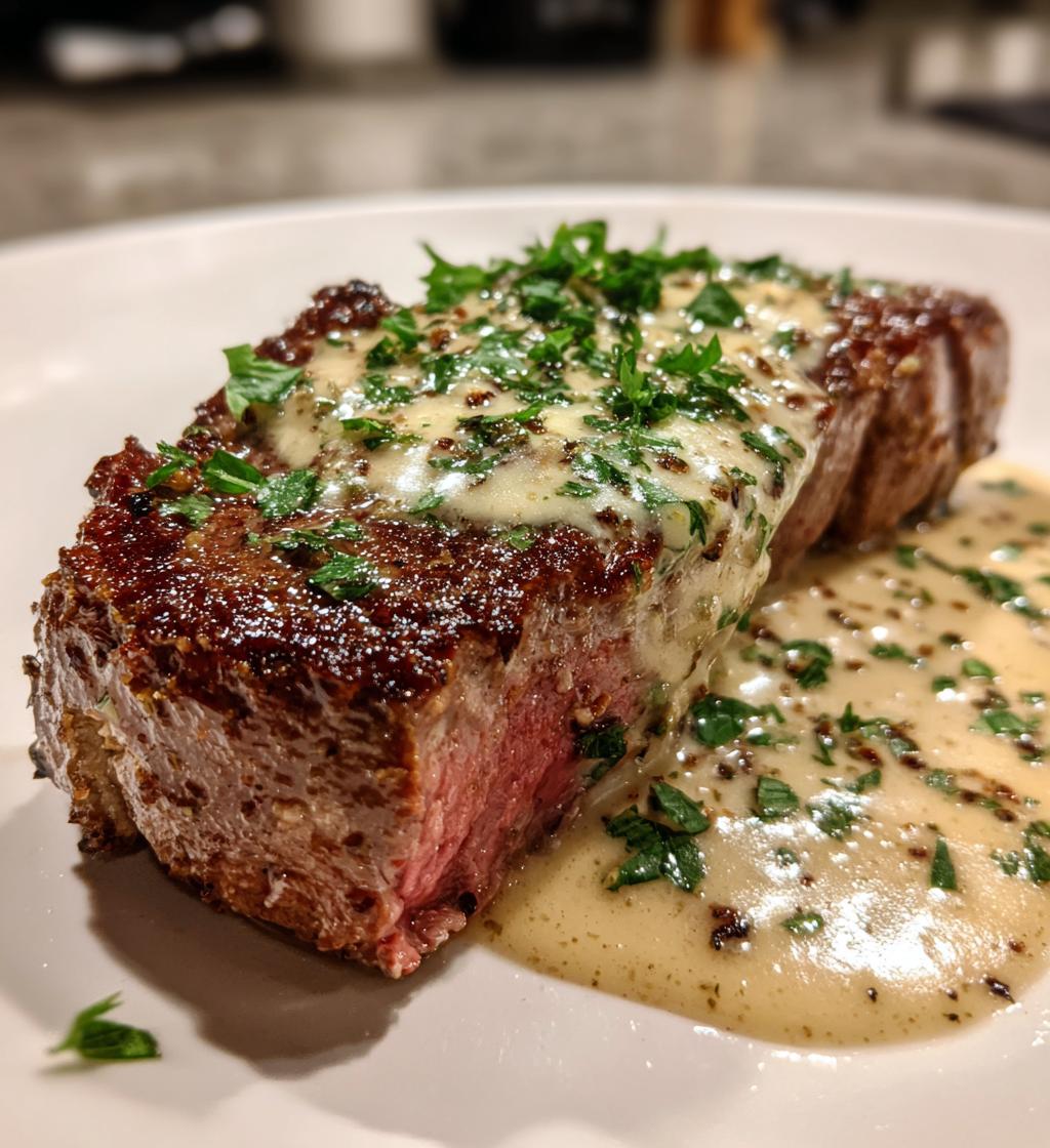 Steak mit Knoblauch-Cremesauce - detail 1
