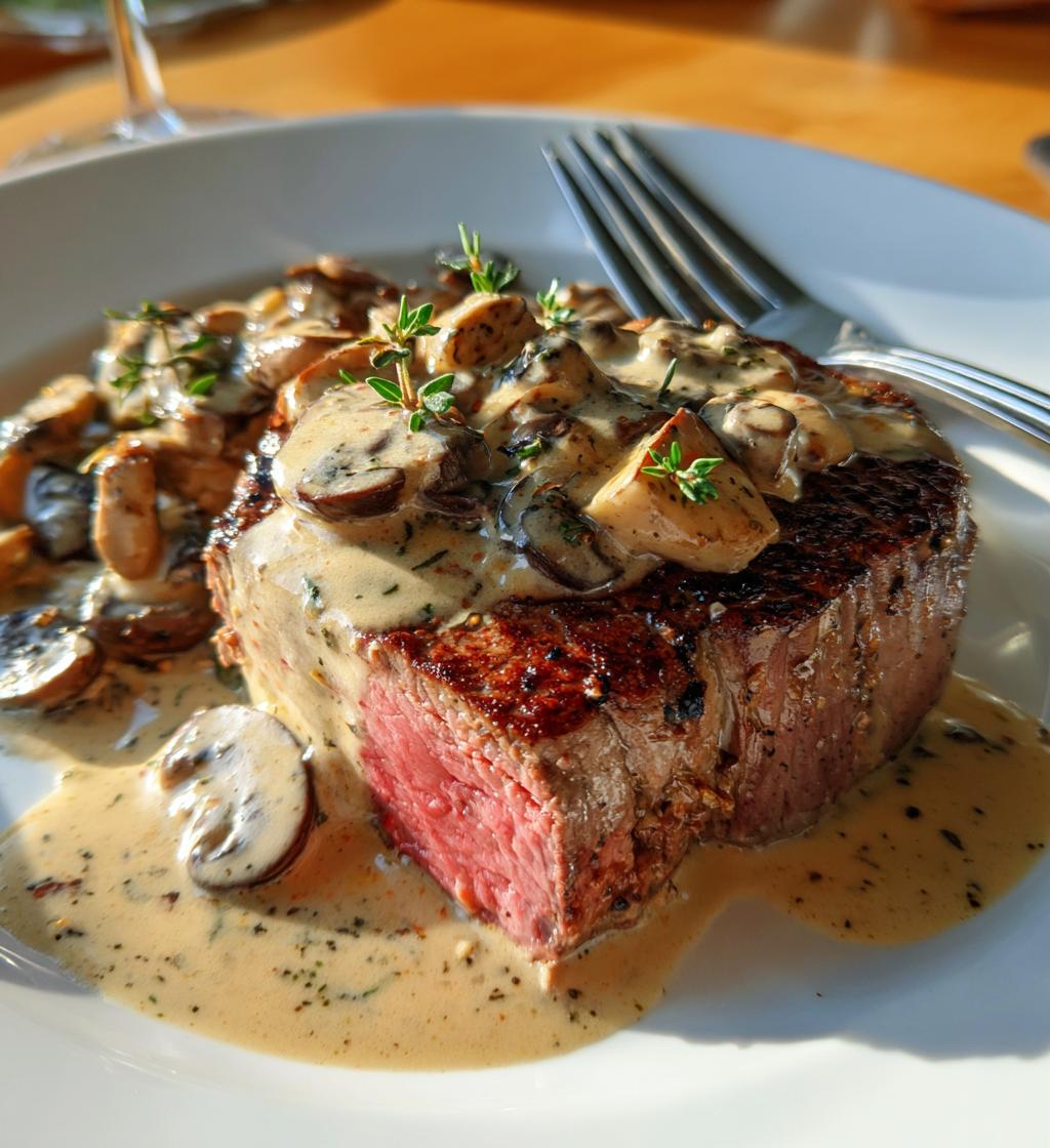 Steak mit Pilzsauce - detail 1