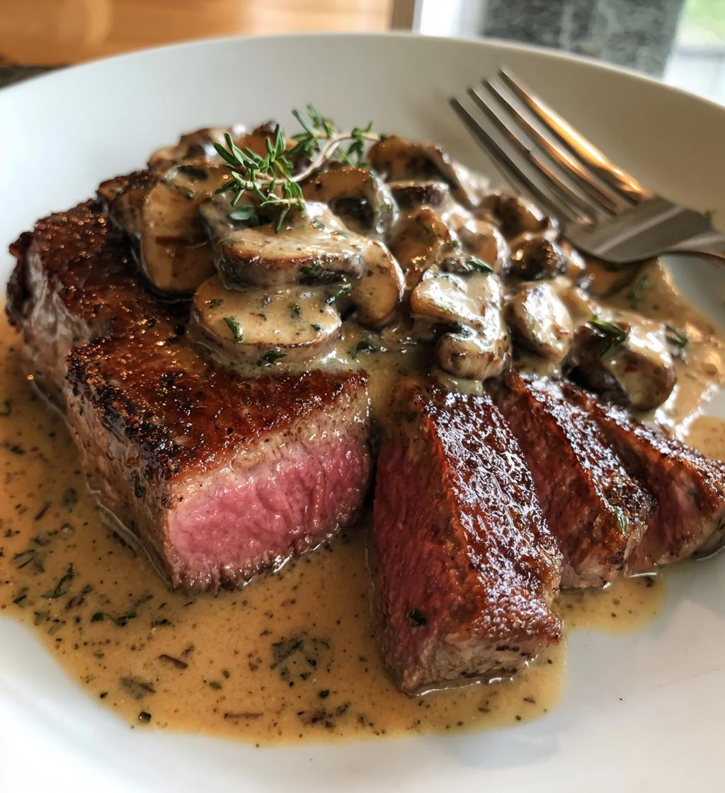Steak mit Pilzsauce