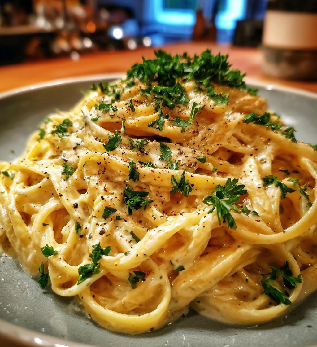 Vegane Alfredo-Pasta