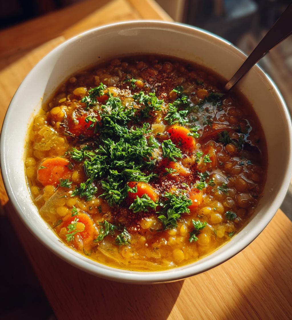 Vegane Linsensuppe - detail 1