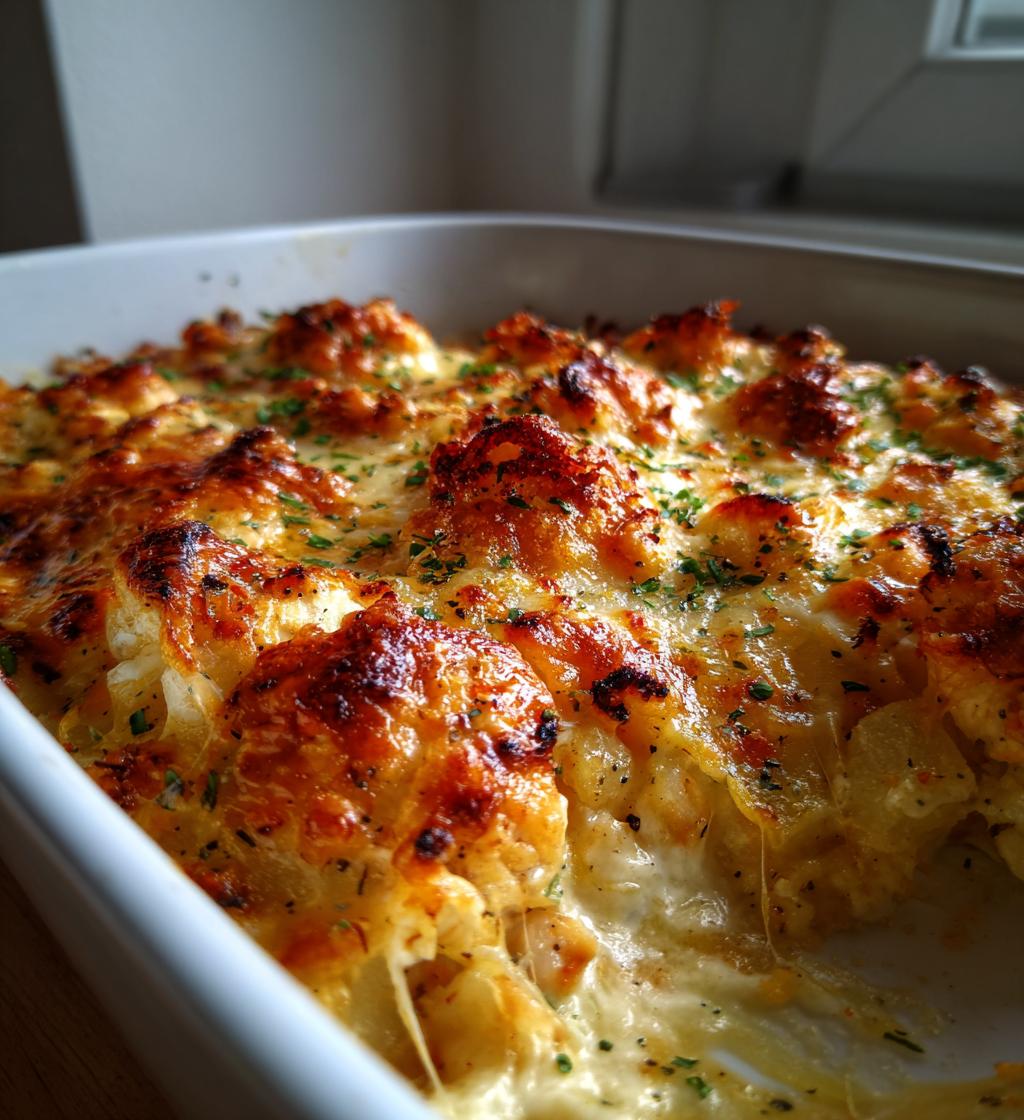 Überbackene Hähnchen-Kartoffelauflauf - detail 1