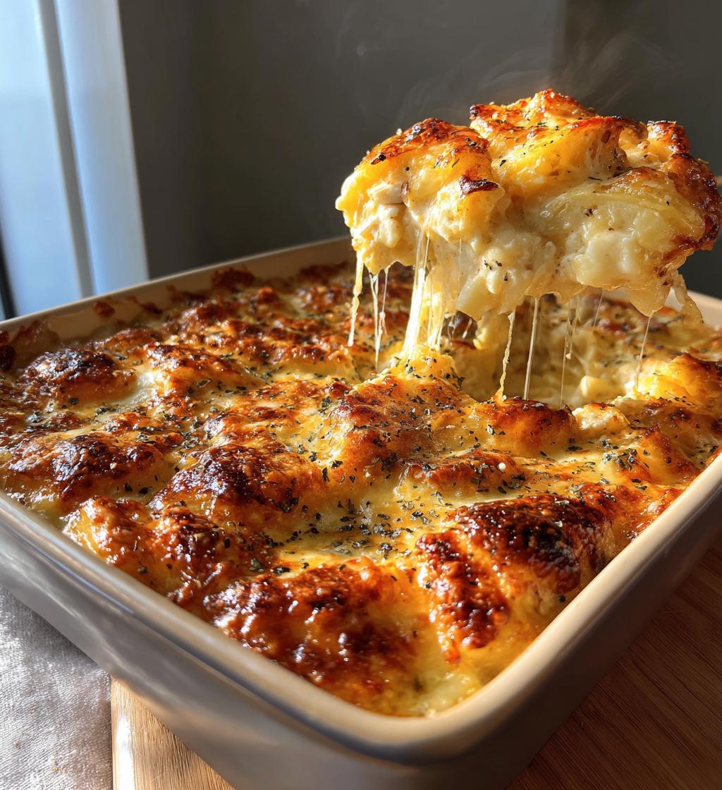 Überbackene Hähnchen-Kartoffelauflauf