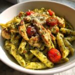 Basil Pesto Hähnchen Pasta