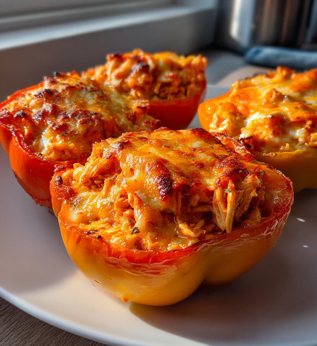 Buffalo Chicken Stuffed Peppers