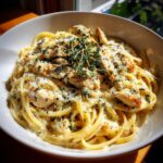 Cremige Knoblauch-Hühnchen-Pasta