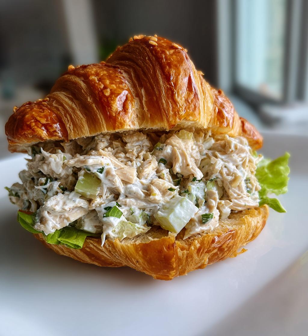 Croissant-Hühnchensalat-Sandwich - detail 1