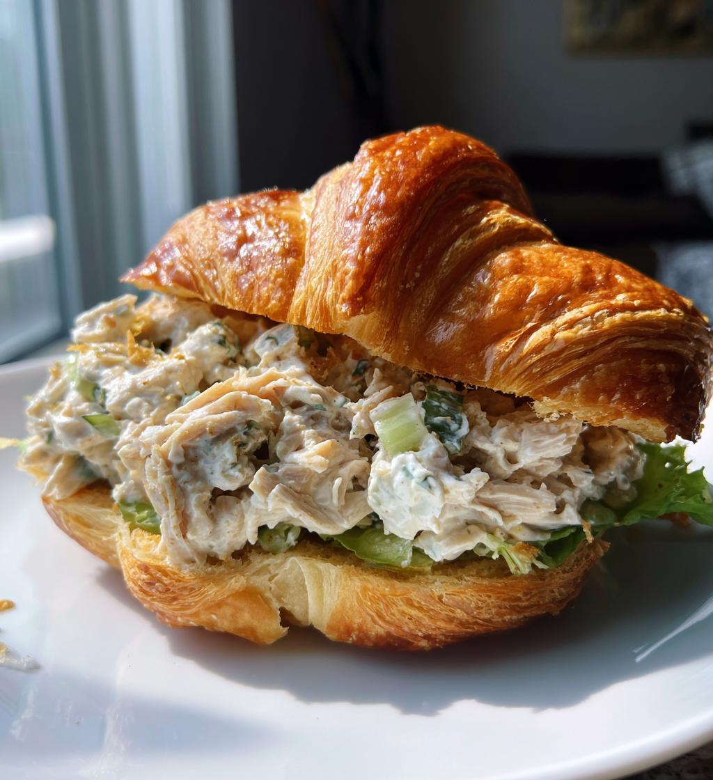 Croissant-Hühnchensalat-Sandwich - detail 2