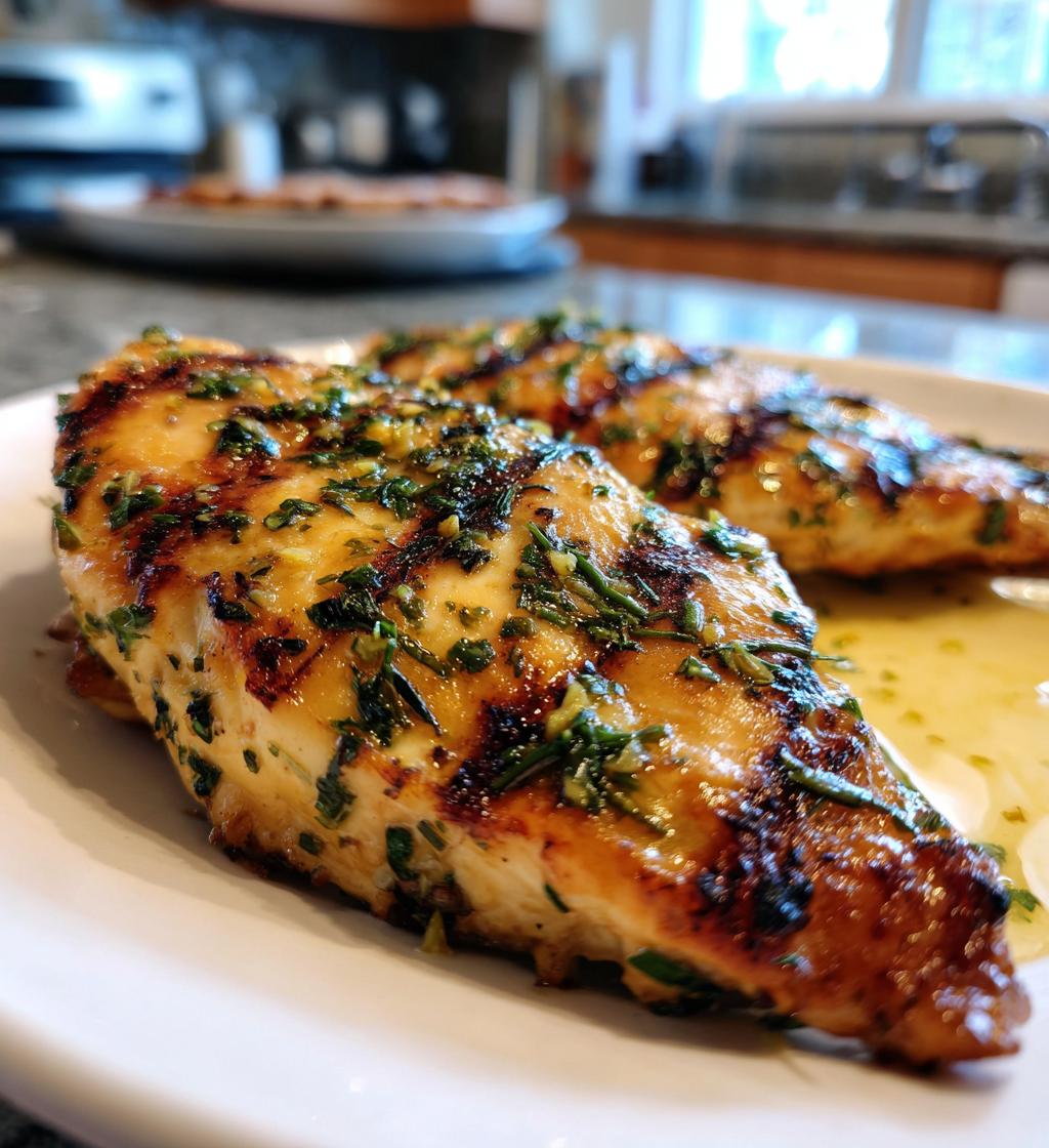 Gegrilltes Hähnchen mit Zitrone und Kräutern