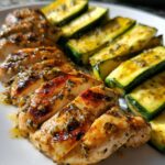 Gegrilltes Zitronen-Kräuter-Hühnchen mit Zucchini