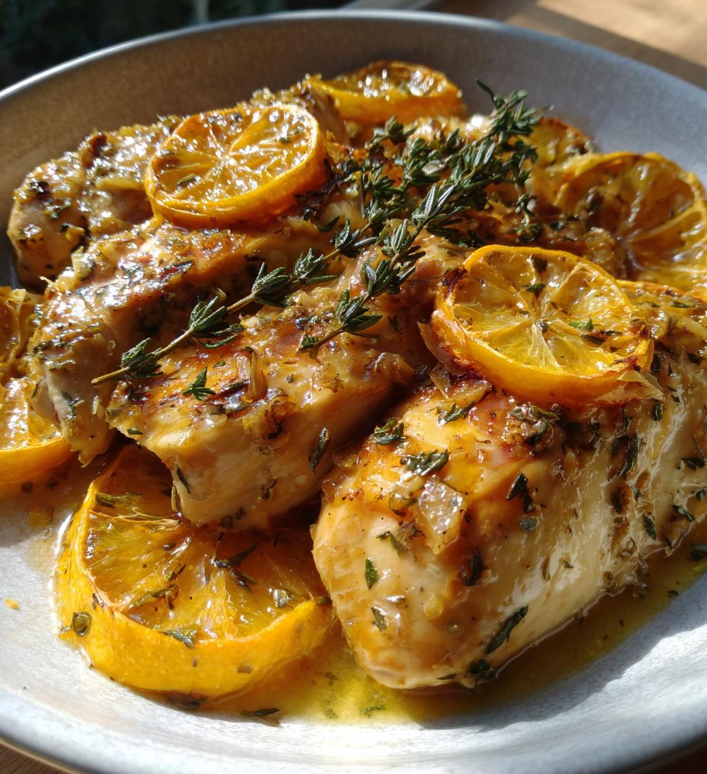 Gesundes Crockpot Zitrus-Kräuter-Hühnchen