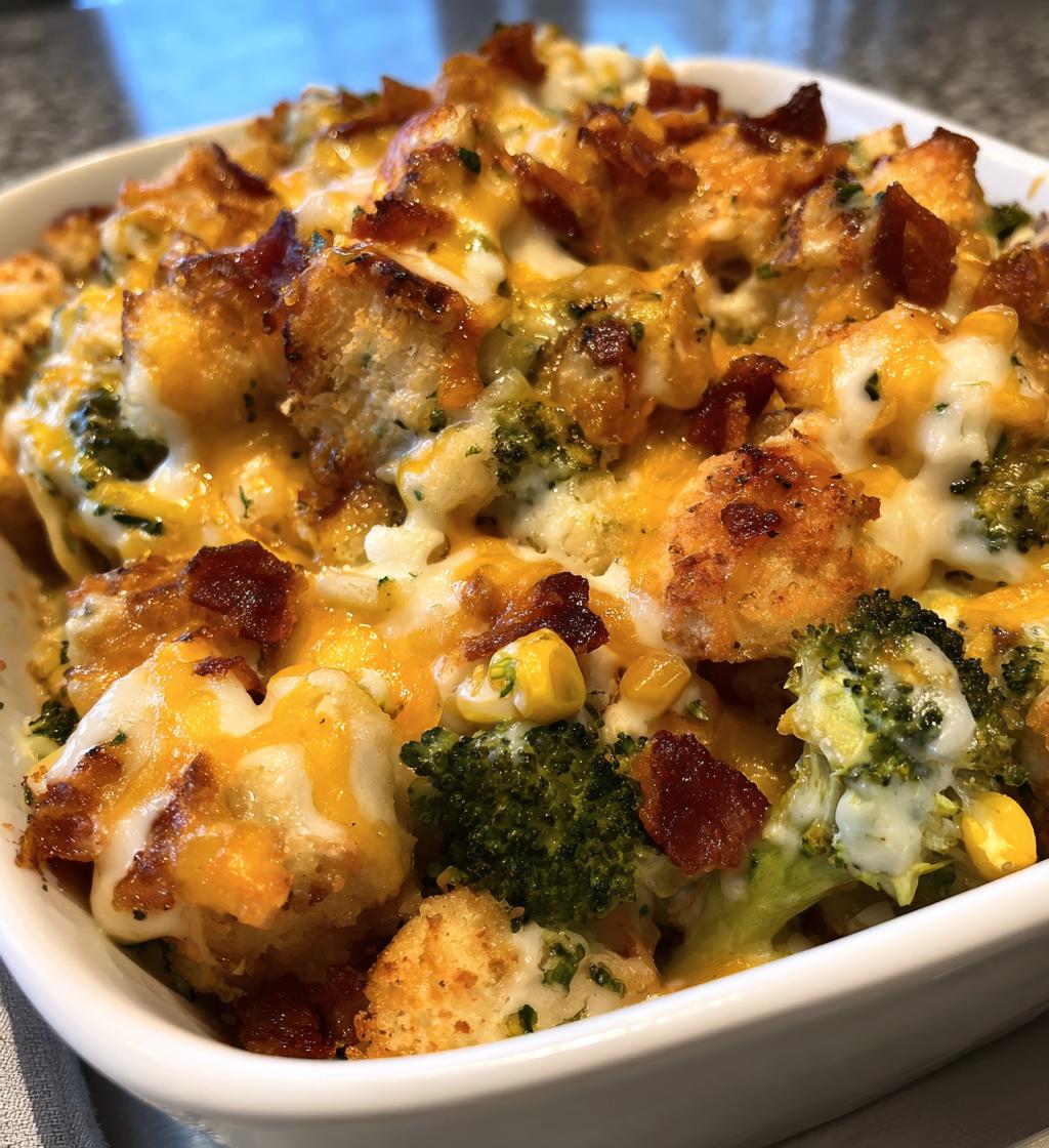 Hühnchen-Bacon-Ranch-Auflauf