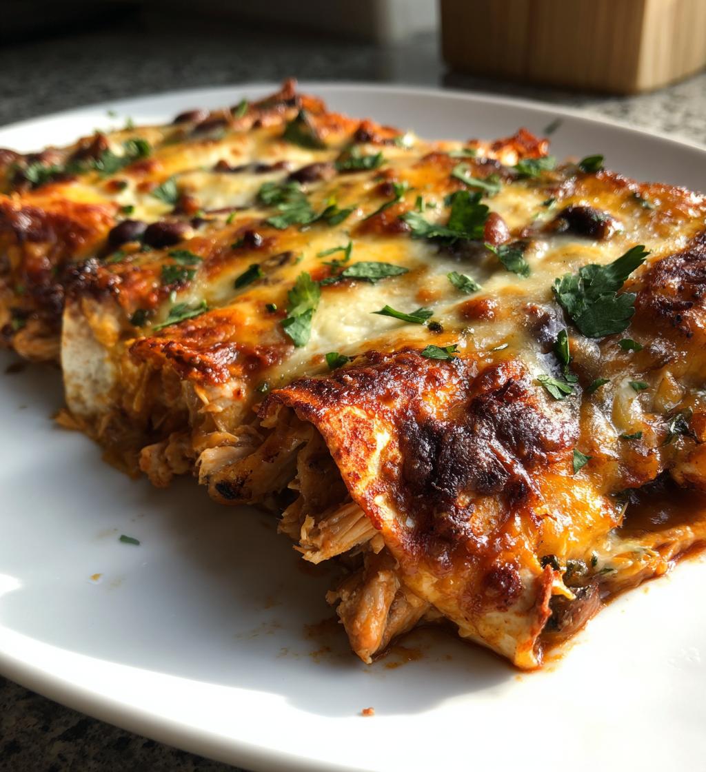 Hühnchen-Bohnen-Enchiladas