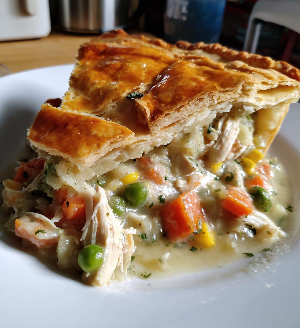 Hühnchen-Pot-Pie aus dem Slow Cooker