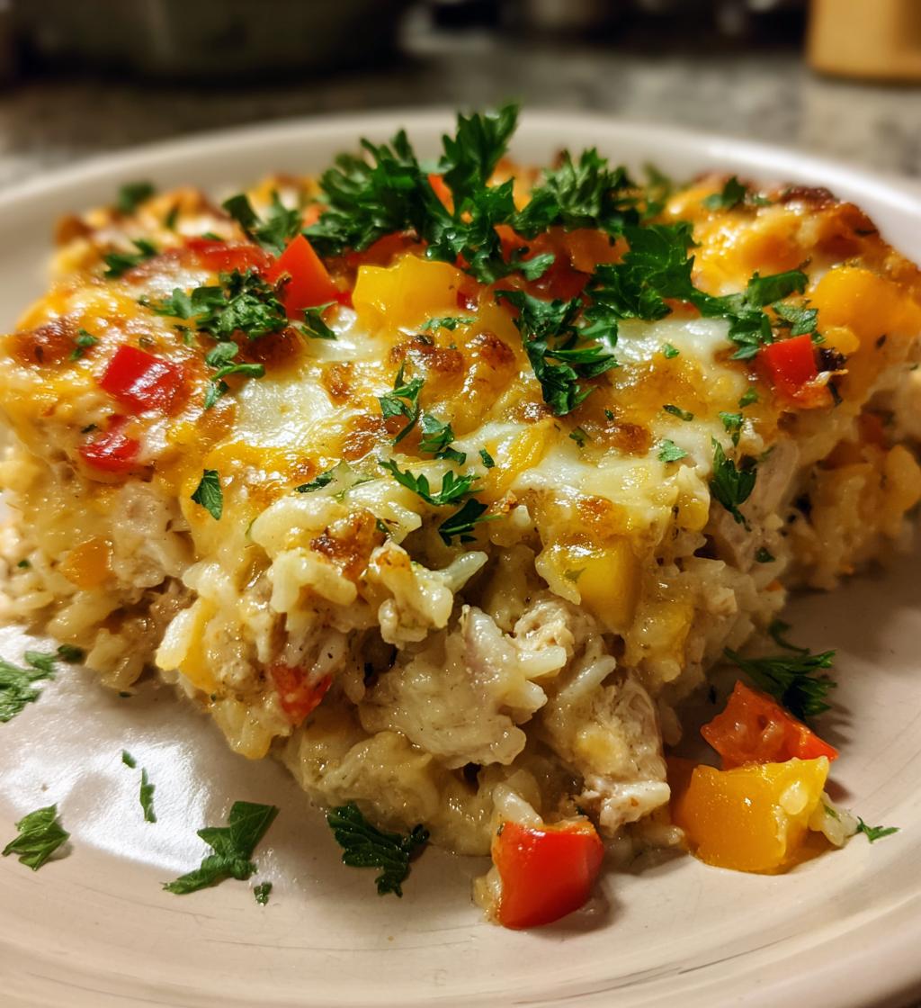 Hühnchen-Reis-Auflauf aus dem Slow Cooker