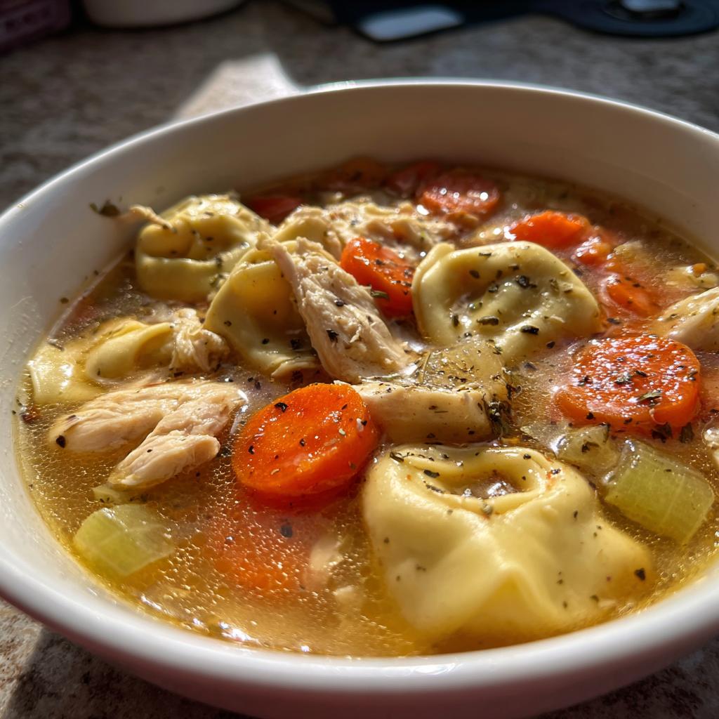 Hühnchen-Tortellini-Suppe - detail 1