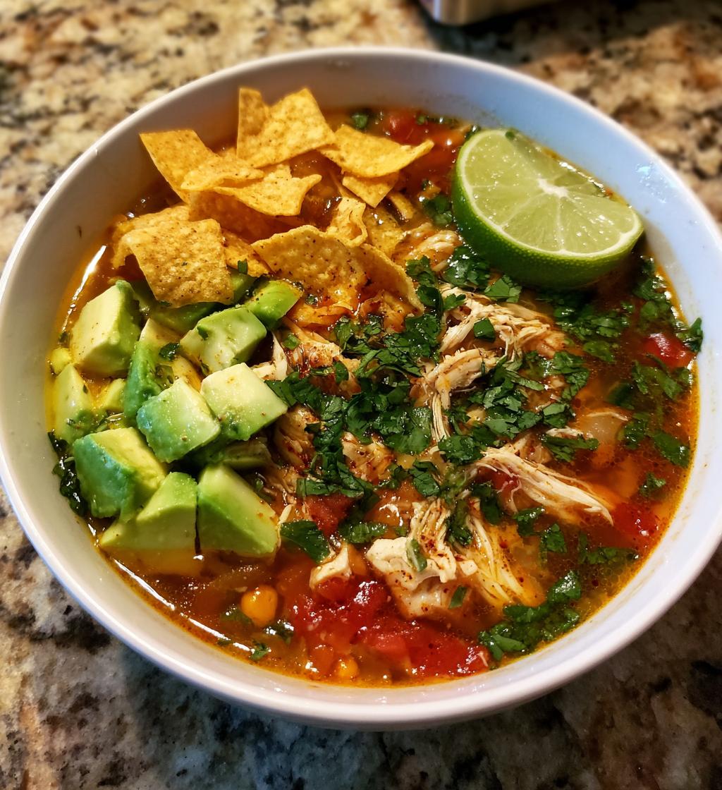 Hühnchen-Tortilla-Suppe