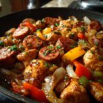 Hühnchen-Wurst-Pfanne