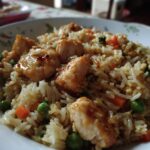 Hähnchen gebratener Reis