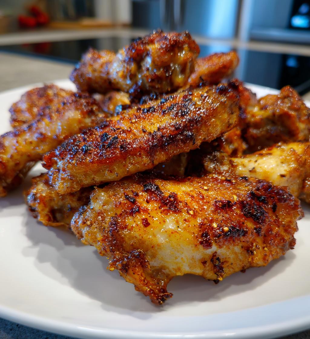 Krosse Hähnchenflügel aus der Heißluftfritteuse - detail 1