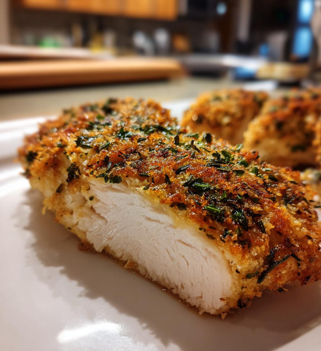 Kräuterkruste gebackenes Hähnchen - detail 2