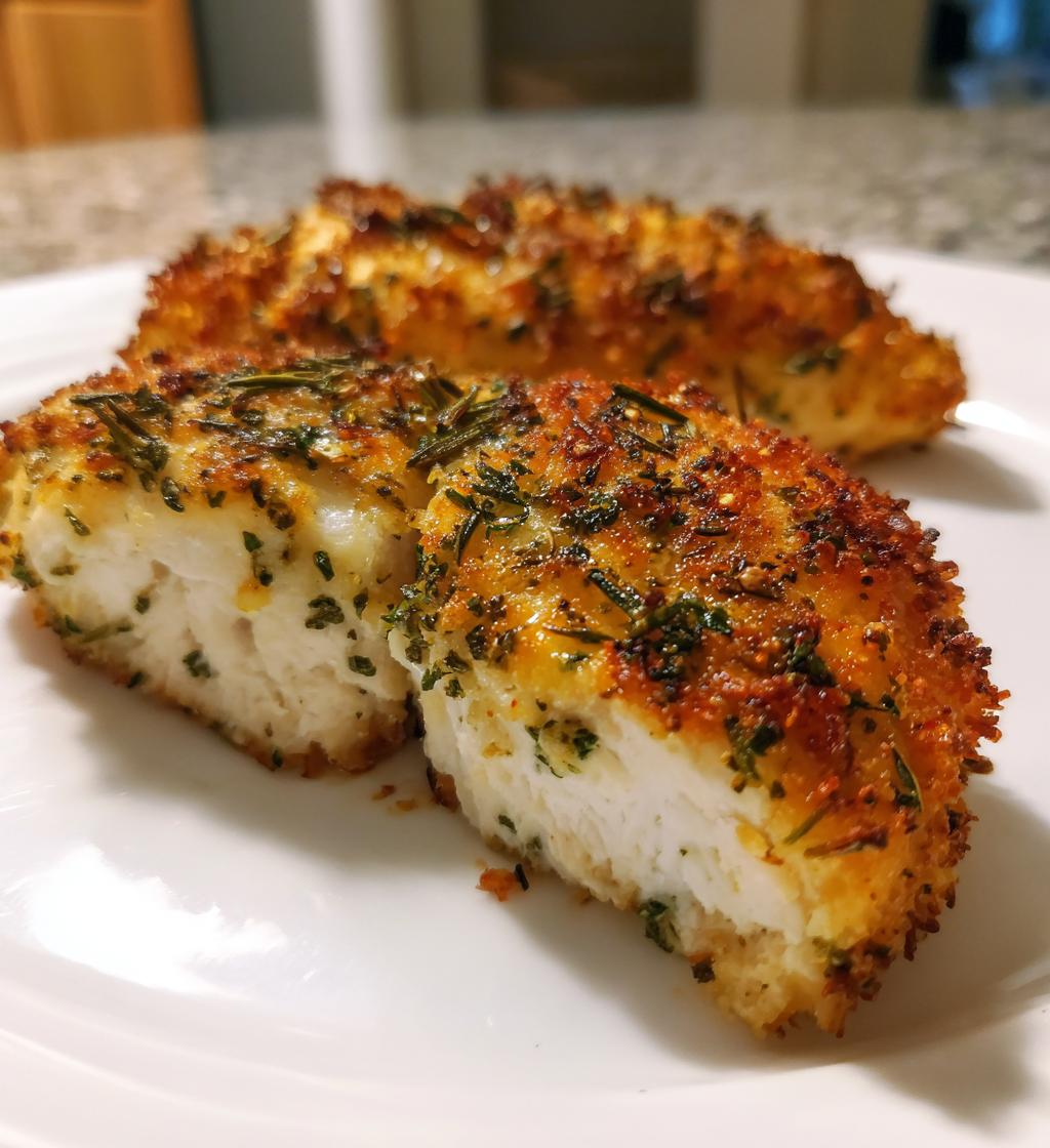Kräuterkruste gebackenes Hähnchen