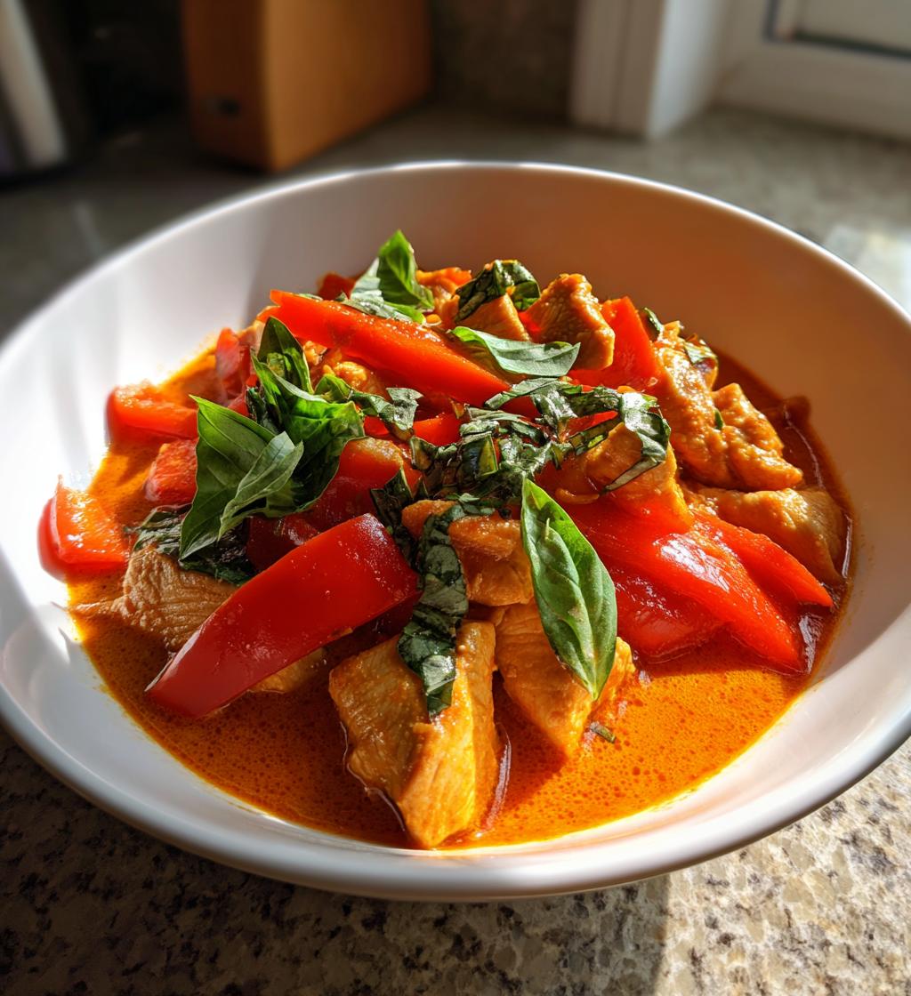 Rotes Curry-Hühnchen Thai - detail 3