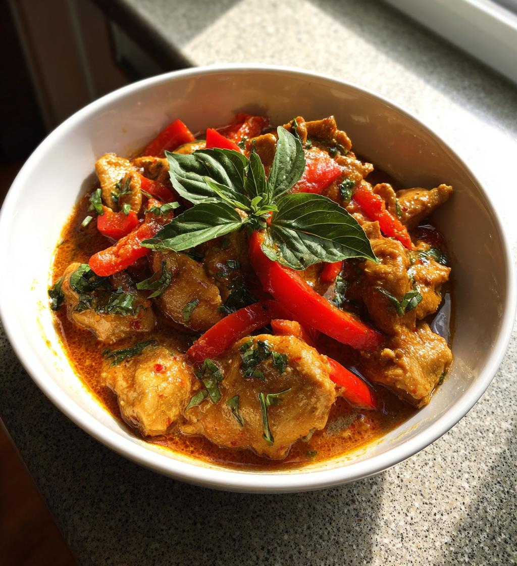 Rotes Curry-Hühnchen Thai