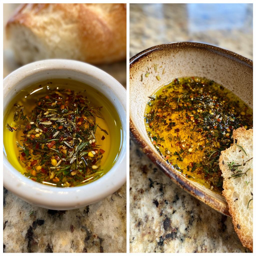 bread dipping oil - detail 1