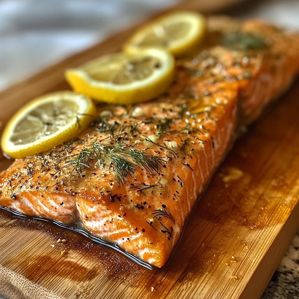 cedar plank salmon - detail 1