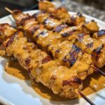 chicken satay with easy thai peanut sauce
