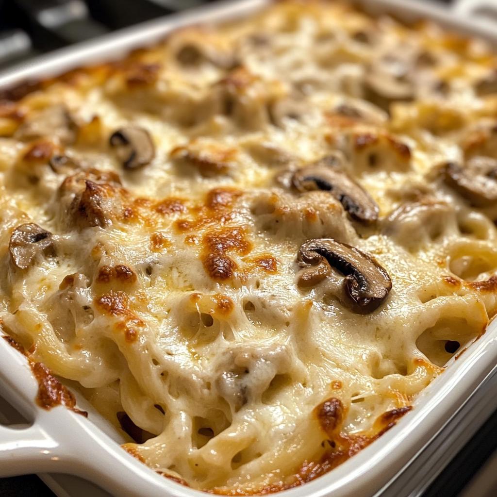 chicken tetrazzini pasta bake