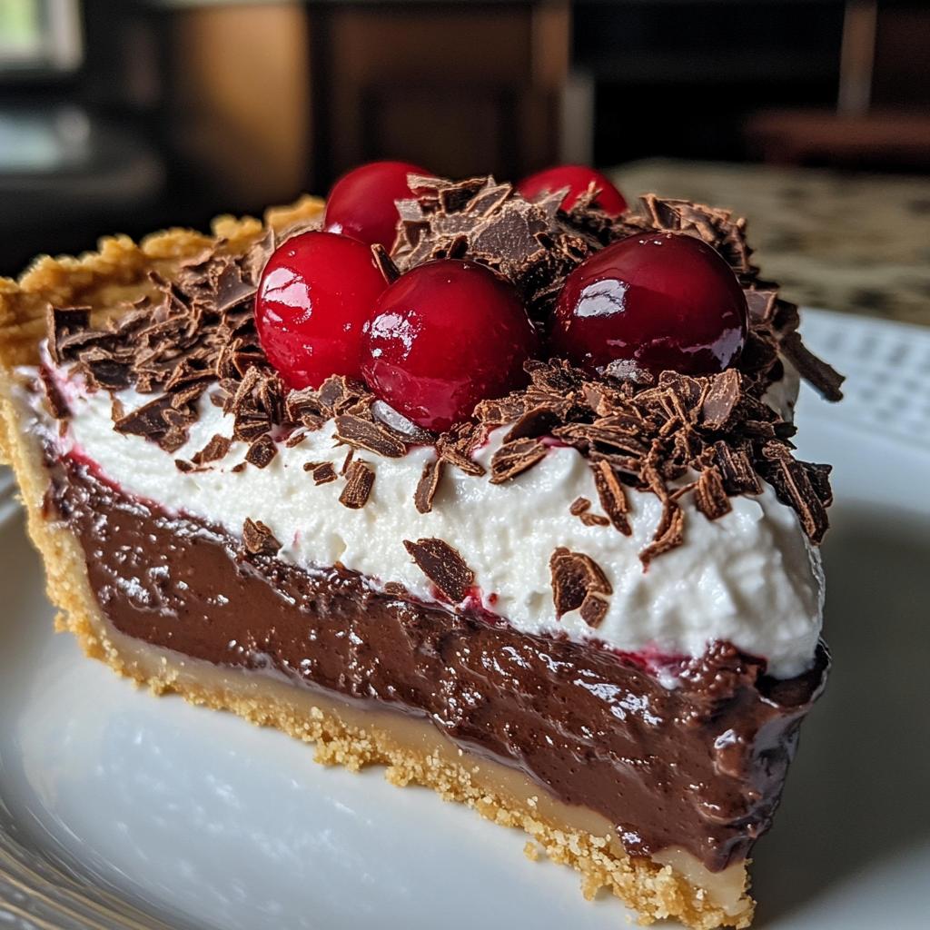 chocolate cherry cream pie - detail 1