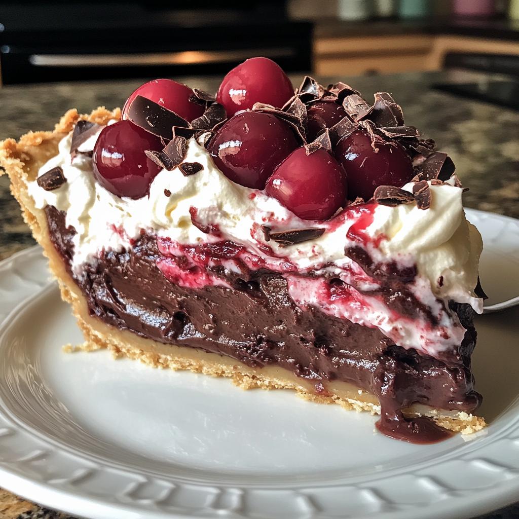 chocolate cherry cream pie