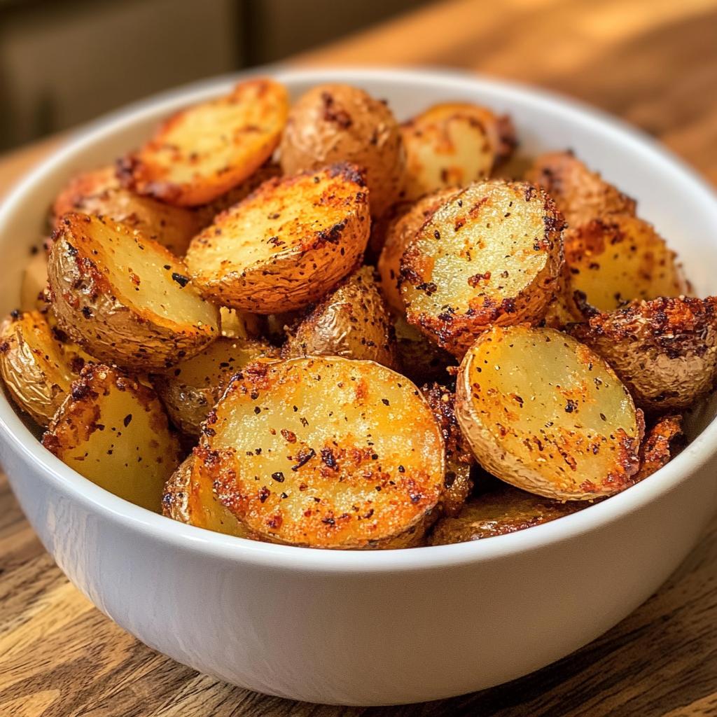 crispy air fryer baby potatoes - detail 1