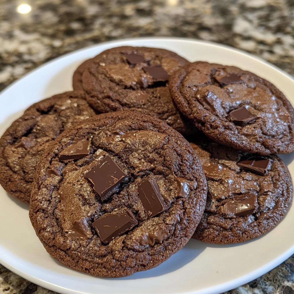 double chocolate cookies - detail 1