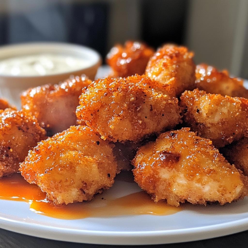 easy buffalo garlic chicken bites recipe - detail 1