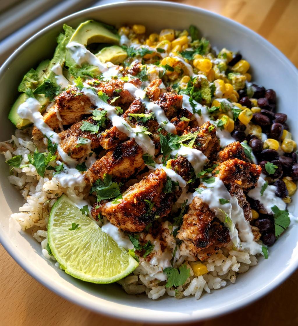 easy chipotle chicken bowl recipe - detail 1