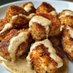 easy crispy parmesan chicken bites with smoked cajun alfredo recipe