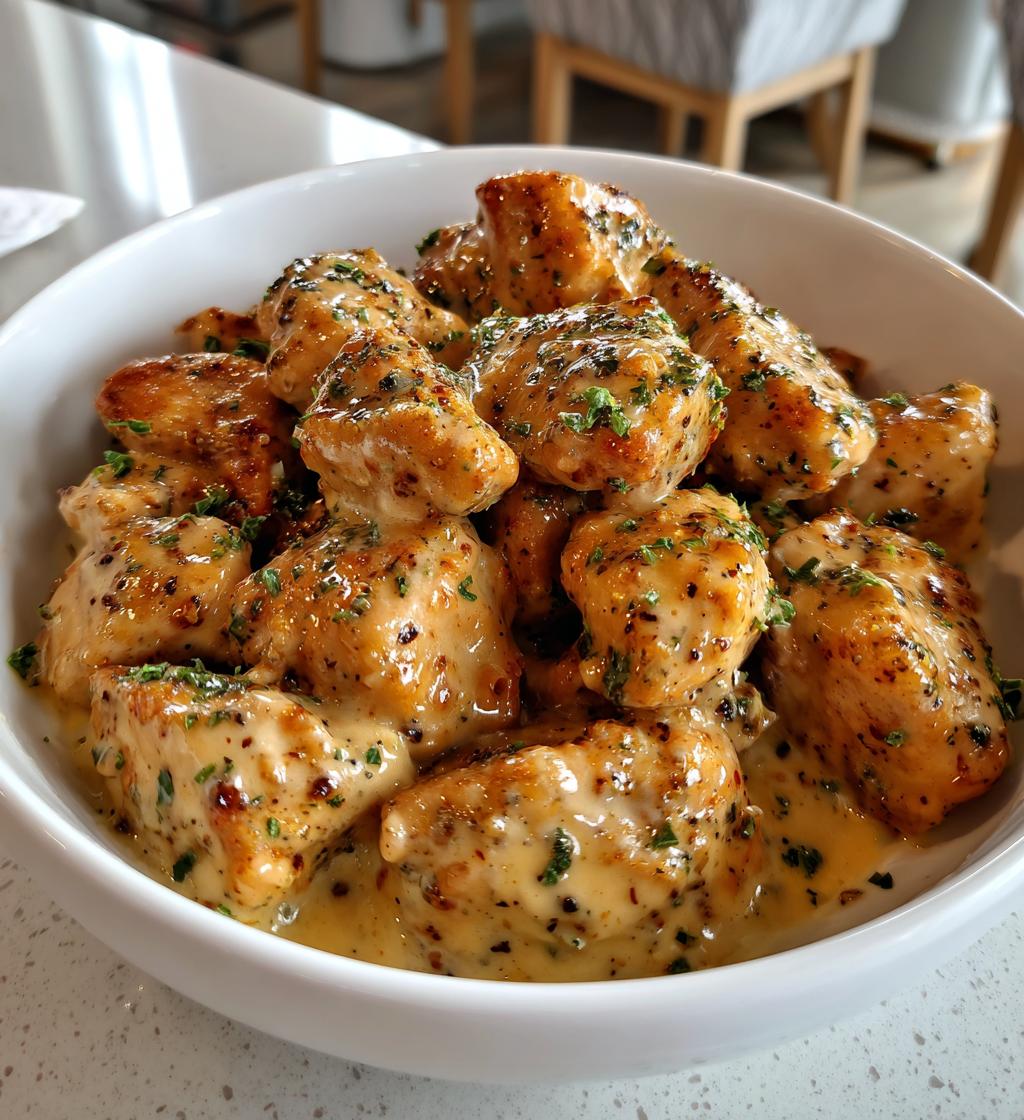 easy garlic butter chicken bites spicy cajun alfredo recipe