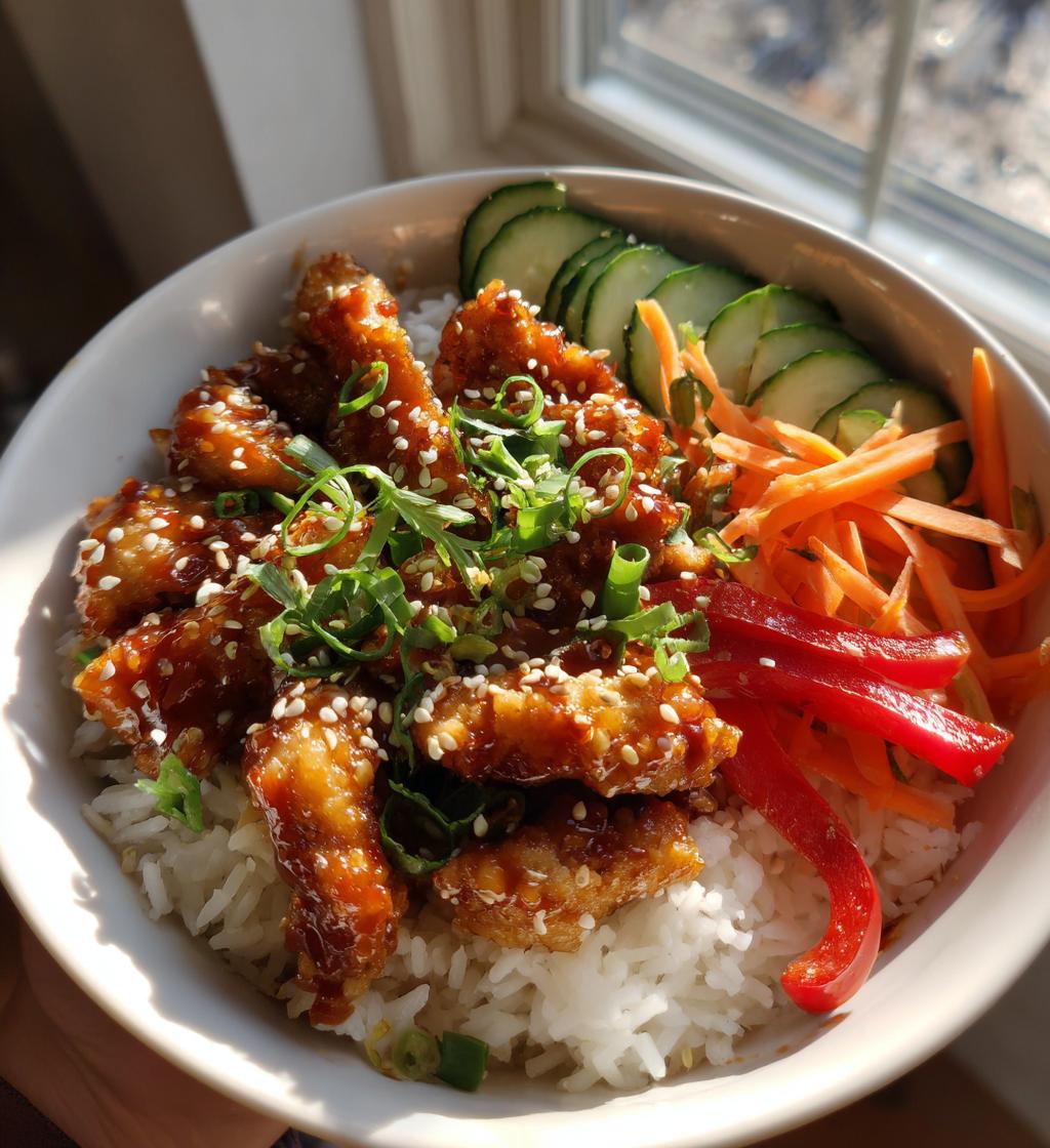 easy sweet chili chicken bowl recipe - detail 1