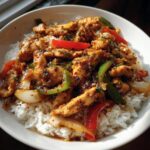 garlic chicken stir fry with rice