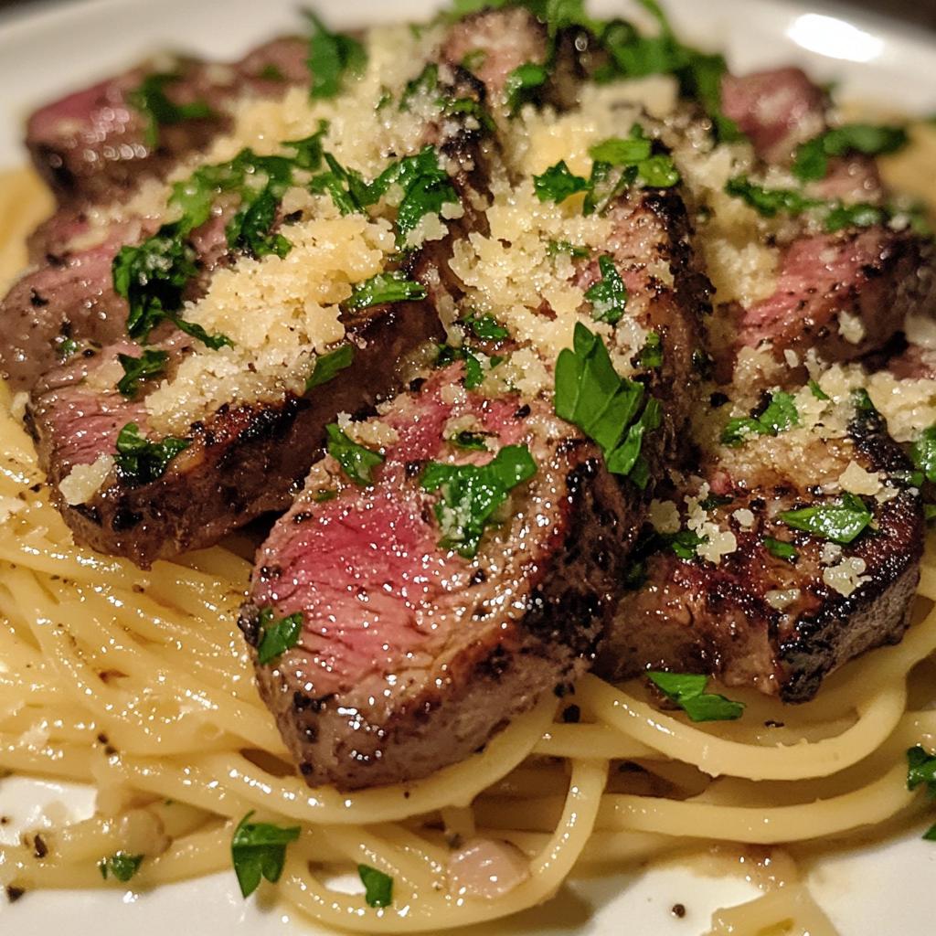 garlic steak pasta recipe