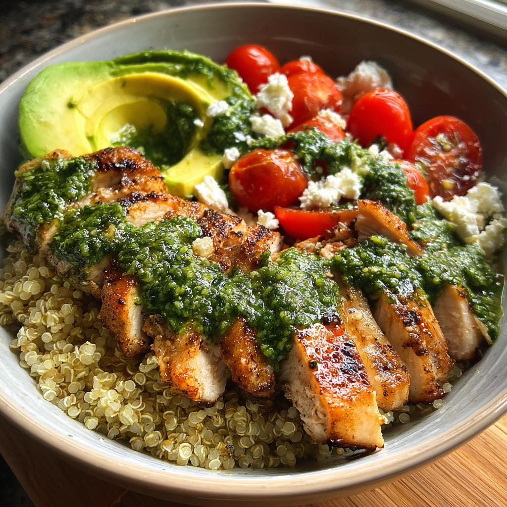 grilled chicken chimichurri bowl recipe - detail 1