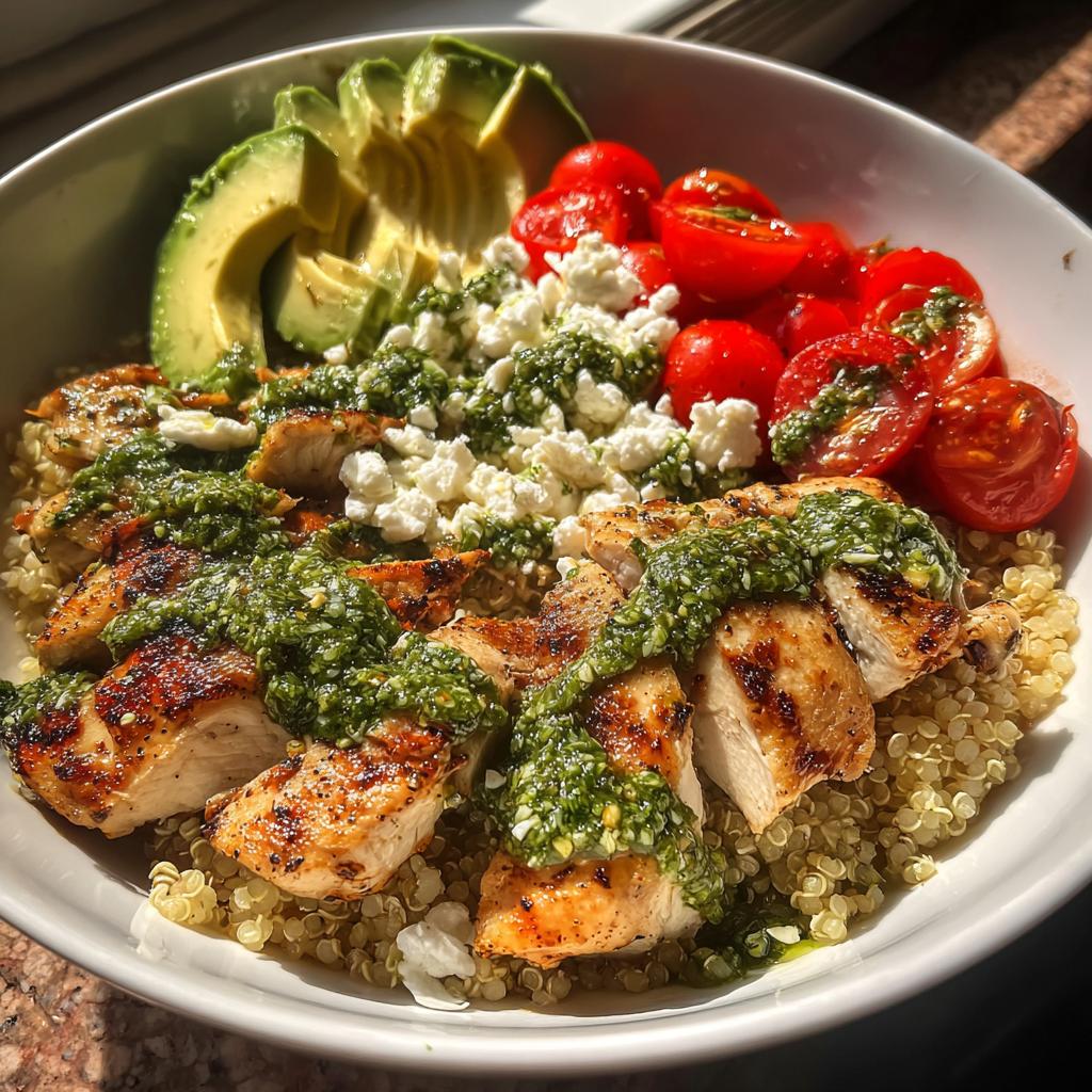 grilled chicken chimichurri bowl recipe