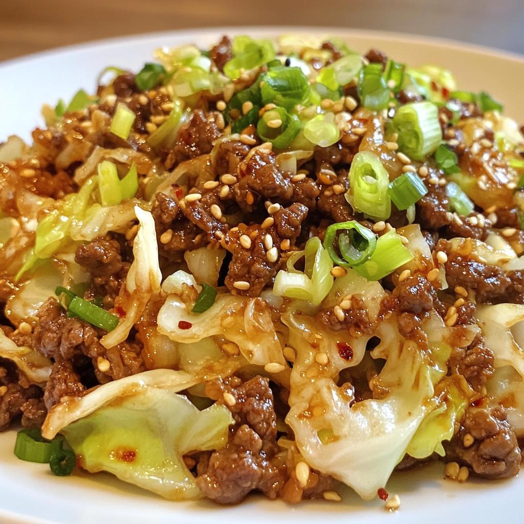 healthy chinese ground beef cabbage