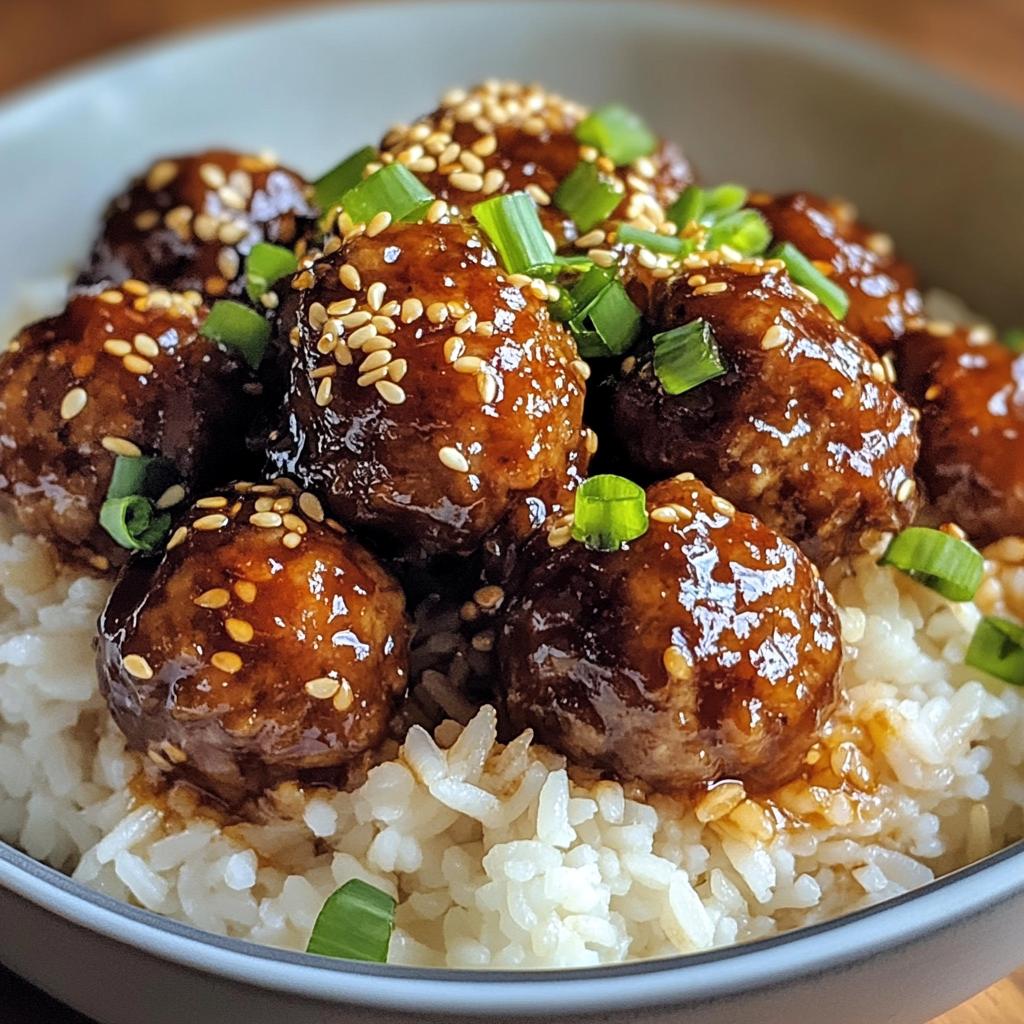 korean bbq meatball rice bowls - detail 1