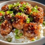 korean bbq meatball rice bowls
